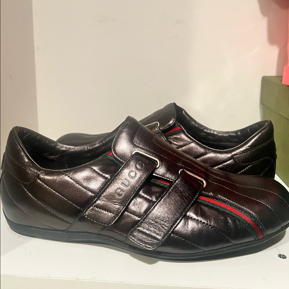 Gucci vintage pell gomma nappa silk sneakers - Picture 2 of 8